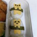 ここあおらぶ's cooksnap of when they made ねこ巻おにぎり＊キャラ弁.