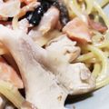 さん屁ぇです's cooksnap of when they made 鮭とベーコンとしめじのクリームパスタ.