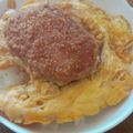 まーく71's cooksnap of when they made カツ丼風♪ふわふわ美味しいコロッケ丼♡.