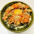 azbjbn's cooksnap of when they made ☆本技キムチのスタミナ卵かけご飯☆.