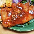 よっちゃん★☆★'s cooksnap of when they made ポークチャップ★15分で作れる洋食屋の味.