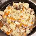 トモ２'s cooksnap of when they made ストウブ鍋♪鶏肉＆きのこ炊き込みご飯♪.