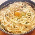 oyuking's cooksnap of when they made カルボナーラうどん.