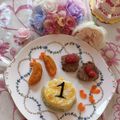 クック9ZHWAE☆'s cooksnap of when they made 1歳 お誕生日プレート.