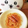 あまざけだいすき's cooksnap of when they made ちいかわ ハチワレのケチャップパスタ.