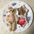 puniＫ's cooksnap of when they made テディベアっぽいおにぎりプレート♪.