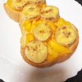 そらいろ猫's cooksnap of when they made 柿とバナナのトースト.