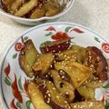 akipopc's cooksnap of when they made さつまいもと蓮根のデリ風♫.