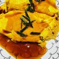 blitz7's cooksnap of when they made 炊き込みご飯で★簡単★餡かけオムライス.