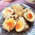 フジぽん's cooksnap of when they made 韓国風!?たまご巾着煮.
