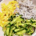 ☆ハートの若葉☆'s cooksnap of when they made こどものしらす丼（三色丼）.