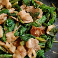 yamaniee's cooksnap of when they made 菜の花と豚肉のマヨネーズ炒め.