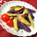 りのーあ's cooksnap of when they made スティック さつま芋 大学芋 簡単.