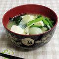 umemodoki's cooksnap of when they made 小松菜 えのき 豆腐の味噌汁^^.