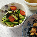 みちゃこmisako's cooksnap of when they made きゅうりとミニトマトの塩昆布和え.