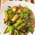 拓斗ここな's cooksnap of when they made 小松菜と厚揚げのにんにくオイスター炒め.