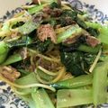 ミルクボール's cooksnap of when they made イワシ缶で簡単！小松菜の和風スパゲティ.