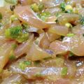 クックPOP333☆'s cooksnap of when they made 超簡単♪ お刺身あじの絶品ユッケ☆.