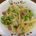 Ｍatu☆Music's cooksnap of when they made 枝豆とじゃが芋のウインナー炒め　.