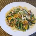スタイリッシュママ's cooksnap of when they made ツナとかぼちゃとニラの和風パスタ.