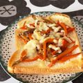 クックふーー's cooksnap of when they made 残ったきんぴらごぼうのチーズトースト.