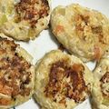 hotarukko's cooksnap of when they made 離乳食中期後半〜後期、豆腐ハンバーグ.