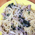 クックIK4DS8☆'s cooksnap of when they made さば缶としめじの和風パスタ.