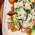ちぃろる♪'s cooksnap of when they made 簡単♪カボチャとベーコンのマヨチーズ焼き.