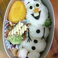 aya___mama's cooksnap of when they made 簡単かわいいアナ雪　オラフ　キャラ弁.