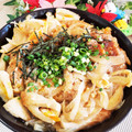 ゆるмαмα's cooksnap of when they made 市販のとんかつとちくわで卵とじ.