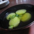 JUNSEIママ's cooksnap of when they made ✿びっくり！きゅうりのお吸い物✿.