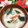 ゆるмαмα's cooksnap of when they made 鶏の茹で汁で☆ミソスープ.