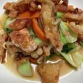 たべたべこ's cooksnap of when they made サクサク鶏皮と青梗菜の炒め物.