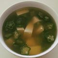 yokoyoko76's cooksnap of when they made * オクラとお豆腐の和風スープ *.
