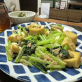 maaa。's cooksnap of when they made 小松菜と厚揚げのツナ炒め.