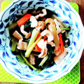 otkoga's cooksnap of when they made レンジで簡単☆小松菜と油揚げの煮浸し.