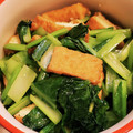 yuzukohaha's cooksnap of when they made 小松菜と厚揚げのにんにくオイスター炒め.
