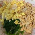 コロリン☆☆'s cooksnap of when they made 3色豚そぼろ丼.
