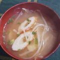 メイプル⌘'s cooksnap of when they made ちくわ、ワカメ、モヤシの味噌汁.