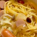 9ma9ma's cooksnap of when they made 小松菜とベーコンのワンポットパスタ.