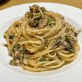 辛名類's cooksnap of when they made オイルサーディンと万能ねぎのパスタ.