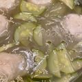 niiko1013's cooksnap of when they made ズッキーニと鶏団子の中華春雨スープ.