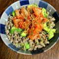 ☆さぶ☆☆'s cooksnap of when they made ＊キムチのせ！アボカド肉味噌そぼろ丼＊.