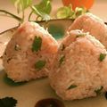 とのチャマ's cooksnap of when they made 大葉と明太子としらすのおにぎり.
