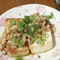 稲沢ゆり's cooksnap of when they made 豆腐ステーキ　きのこのバター醤油添え.