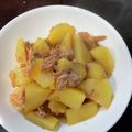 ＭＩ−ＳＡＮ's cooksnap of when they made 5分。レンジで無限じゃがいも煮物.
