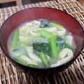 料理男子部🍻's cooksnap of when they made 小松菜と玉ねぎの味噌汁.