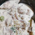 あんこだよ。's cooksnap of when they made 鮭団子白菜マッシュルームのクリームスープ.
