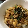 ＊．ｍｅＧ＋°'s cooksnap of when they made 【楽めし】照り焼きちくわのふわたま丼.