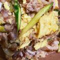 ×ハチ×'s cooksnap of when they made ☆簡単☆ 豚肉とアスパラのマヨたま炒め.